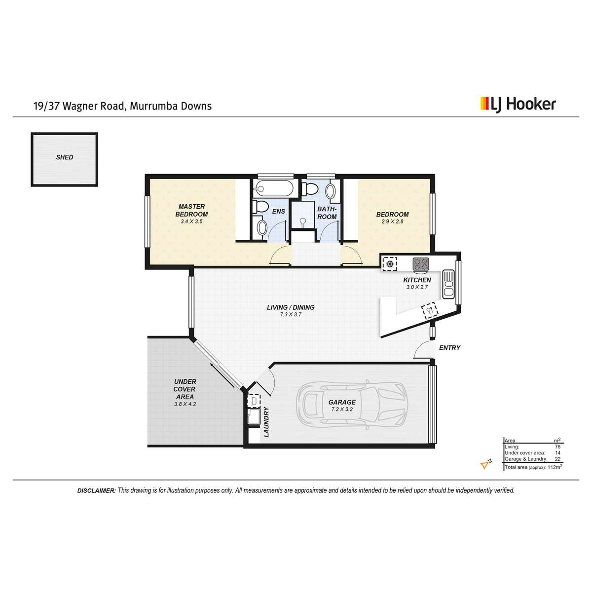 Floorplan of Homely unit listing, 19/37 Wagner Road, Murrumba Downs QLD 4503