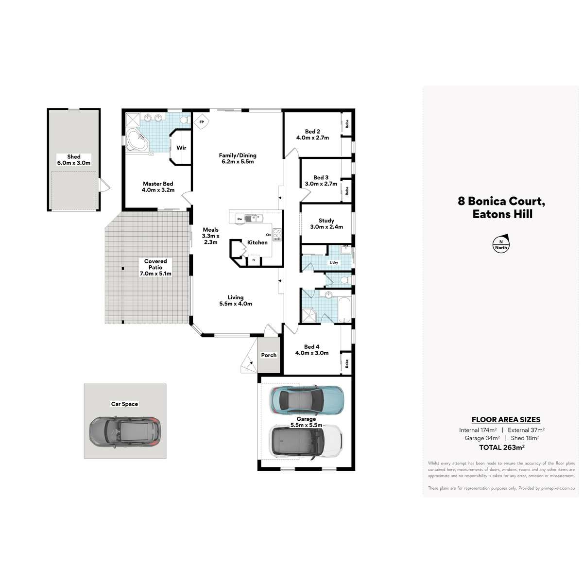 Floorplan of Homely house listing, 8 Bonica Court, Eatons Hill QLD 4037