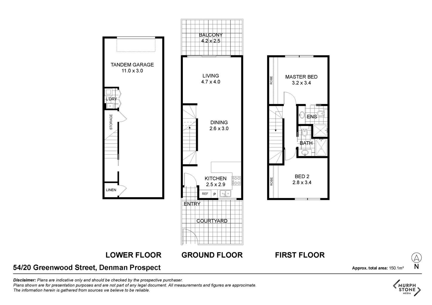 Floorplan of Homely townhouse listing, 54/20 Greenwood Street, Denman Prospect ACT 2611