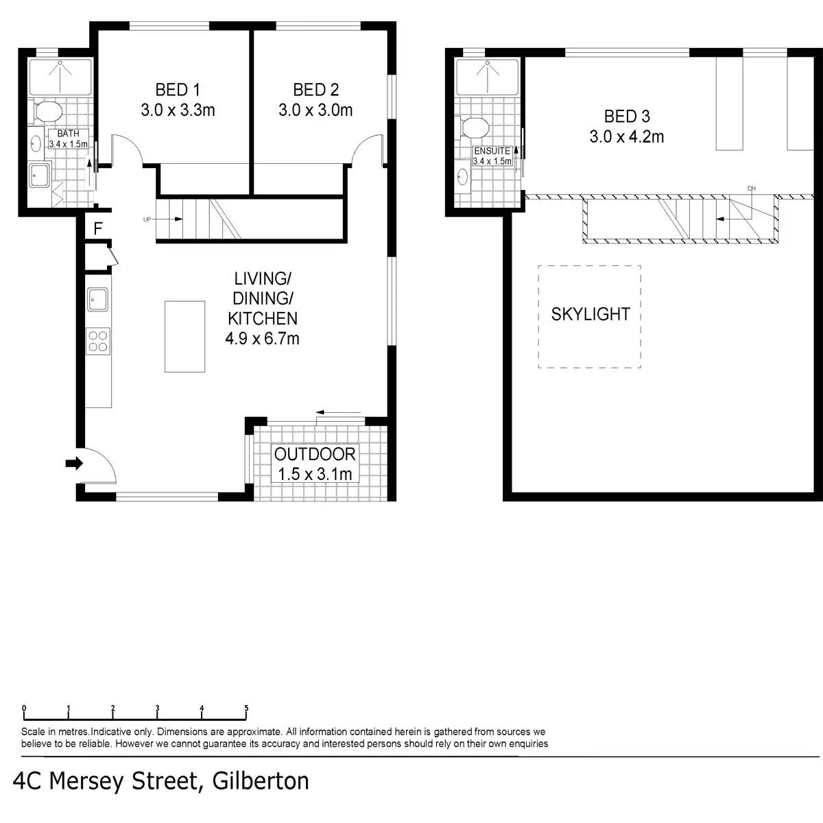 Floorplan of Homely apartment listing, 4C Mersey Street, Gilberton SA 5081