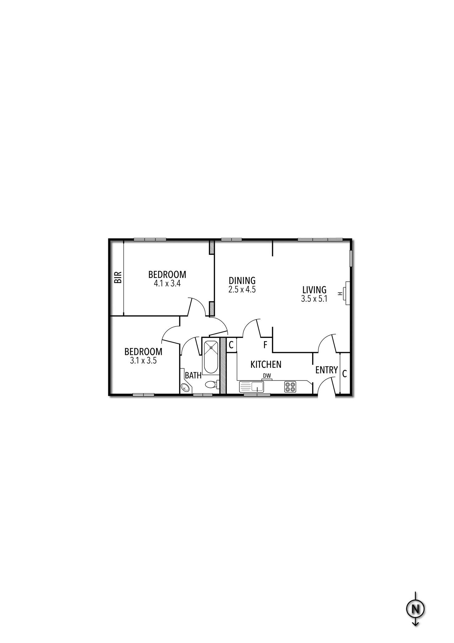 Floorplan of Homely apartment listing, 7/600 Station Street, Carlton North VIC 3054