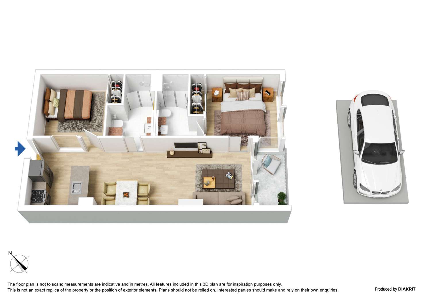 Floorplan of Homely apartment listing, 3305/241 City Road, Southbank VIC 3006
