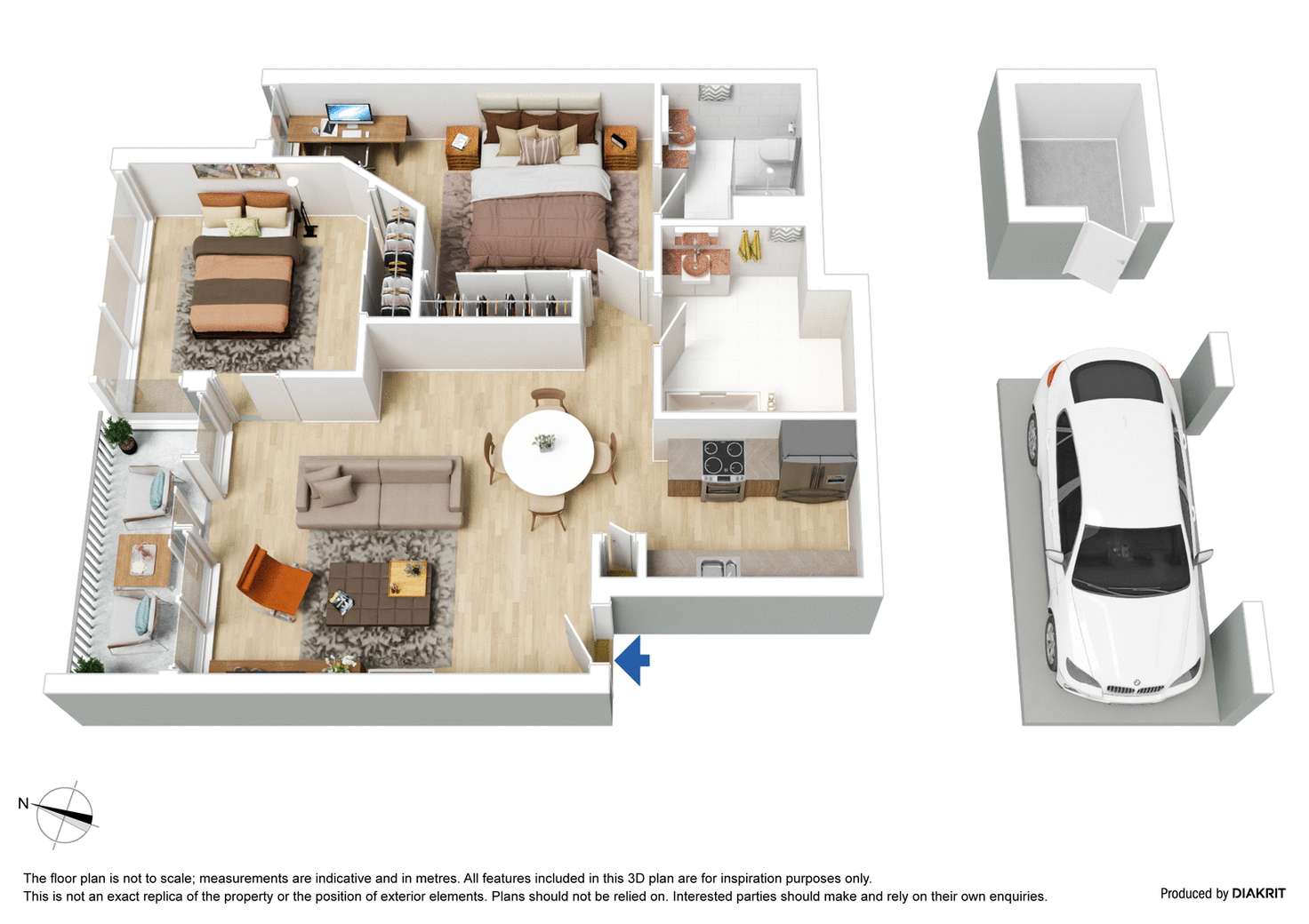 Floorplan of Homely apartment listing, 1406/668 Bourke Street, Melbourne VIC 3000