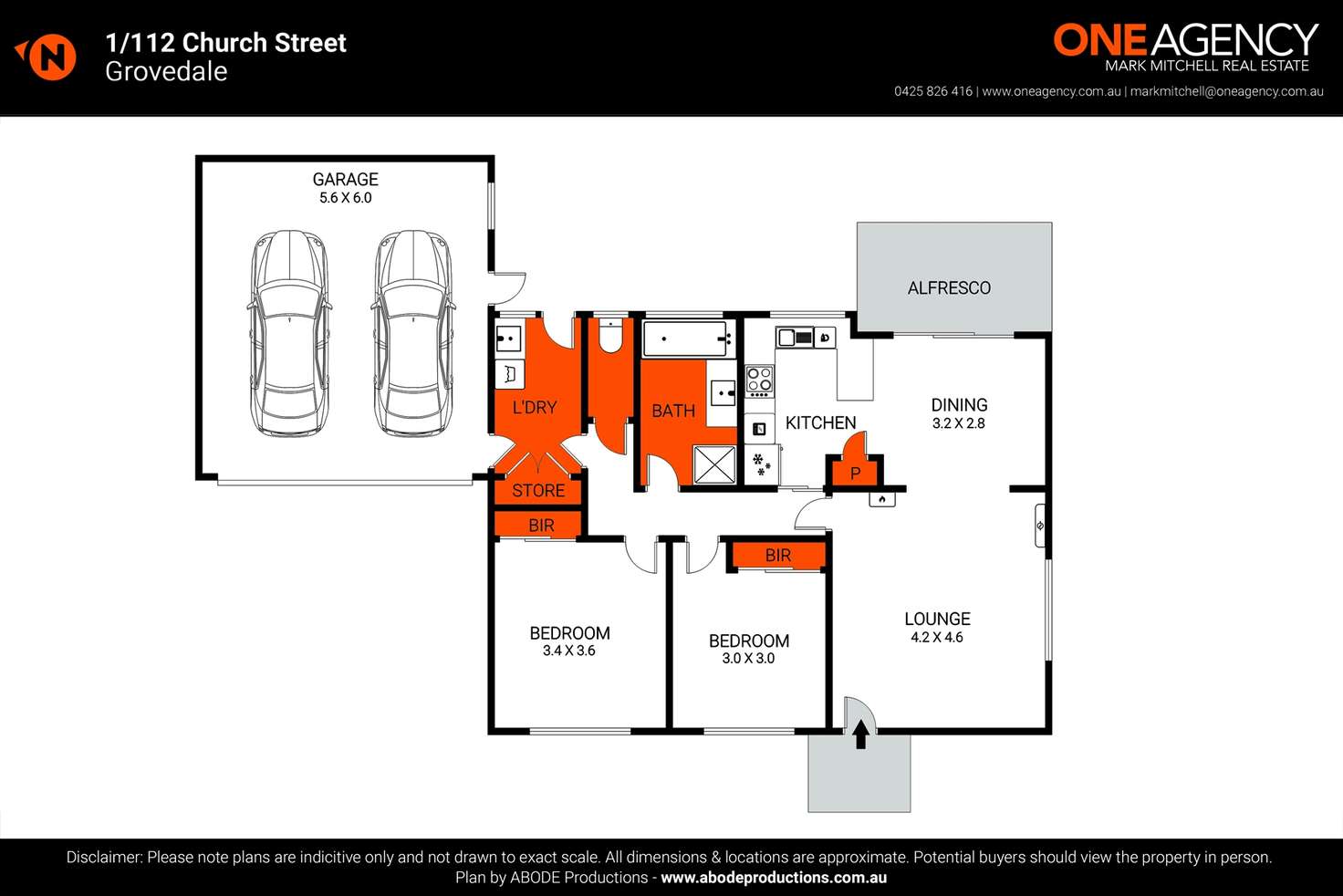 Floorplan of Homely townhouse listing, 1/112 Church Street, Grovedale VIC 3216