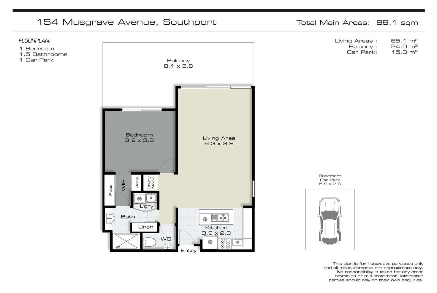 Floorplan of Homely unit listing, 23/154 Musgrave Avenue, Southport QLD 4215