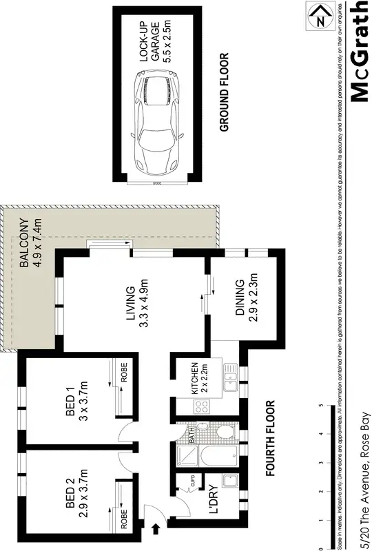 Floorplan of Homely apartment listing, 5/20 The Avenue, Rose Bay NSW 2029