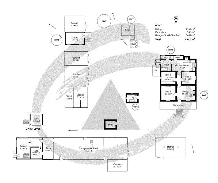 Floorplan of Homely acreageSemiRural listing, 77 Pursell Road, Bugle Ranges SA 5251