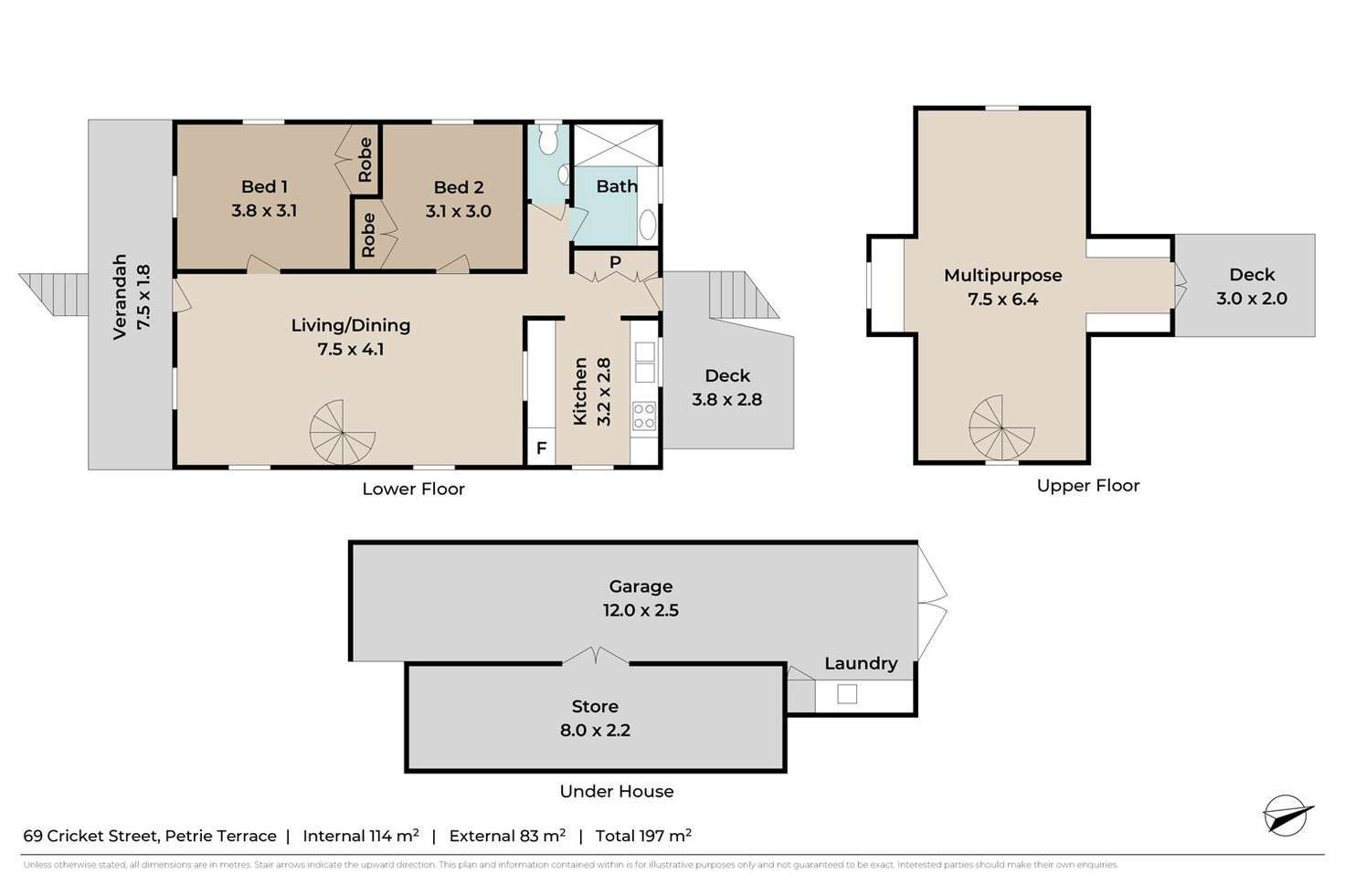 Floorplan of Homely house listing, 69 Cricket Street, Petrie Terrace QLD 4000