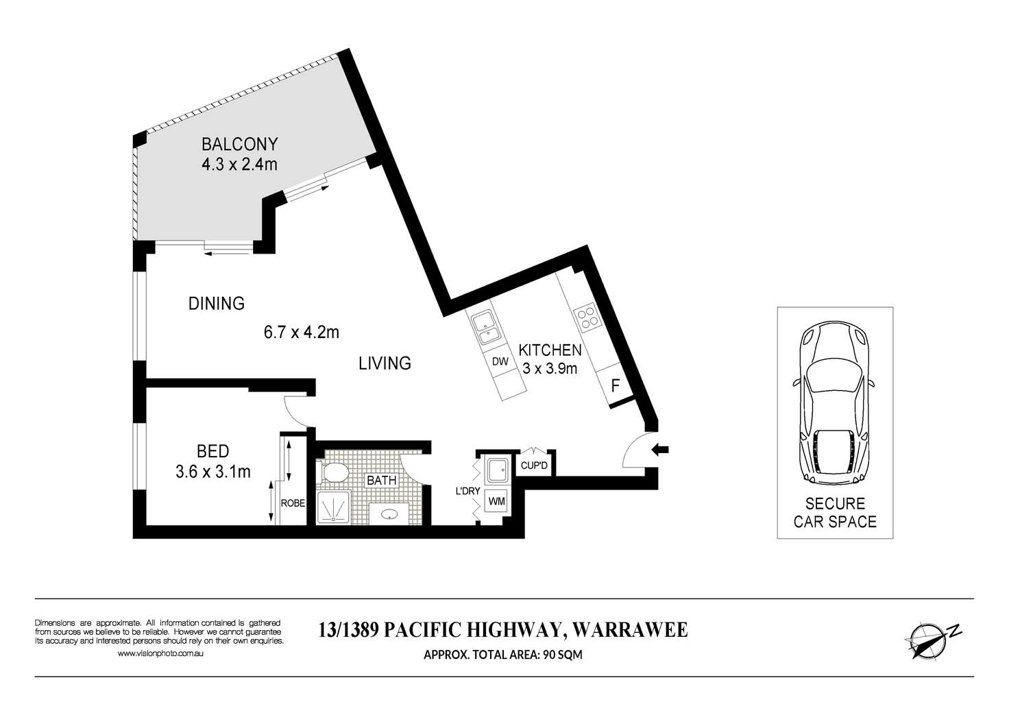 Floorplan of Homely apartment listing, 13/1389-1397 Pacific Highway, Warrawee NSW 2074