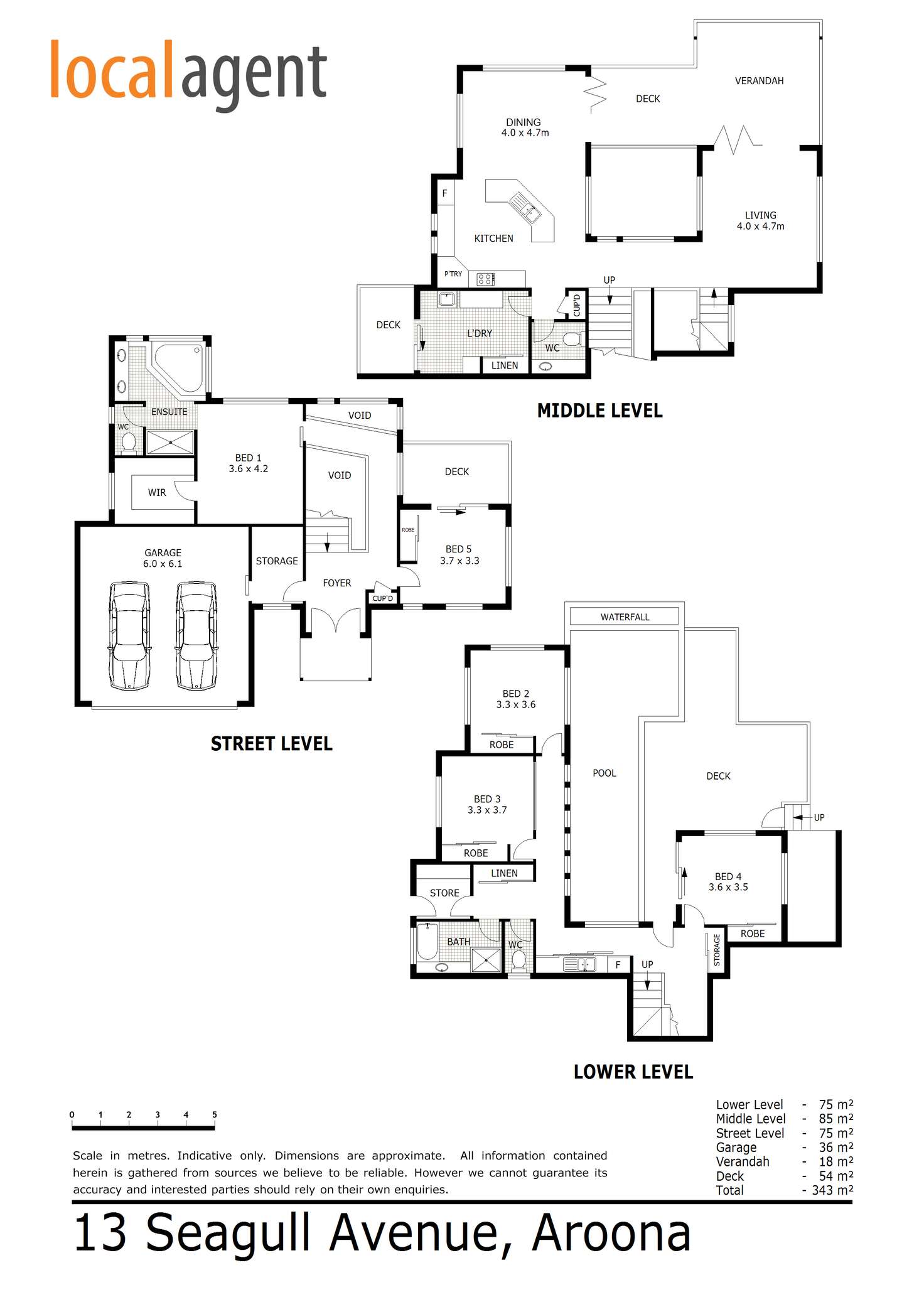 Floorplan of Homely house listing, 13 Seagull Avenue, Aroona QLD 4551