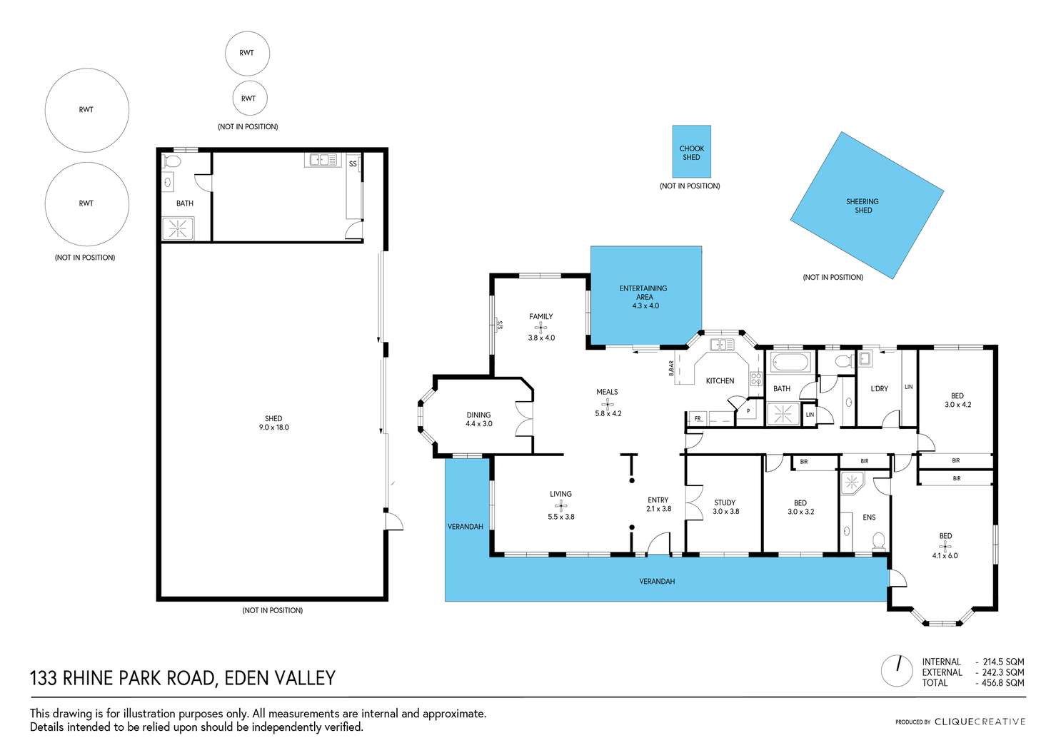Floorplan of Homely viticulture listing, 133 Rhine Park Road, Eden Valley SA 5235