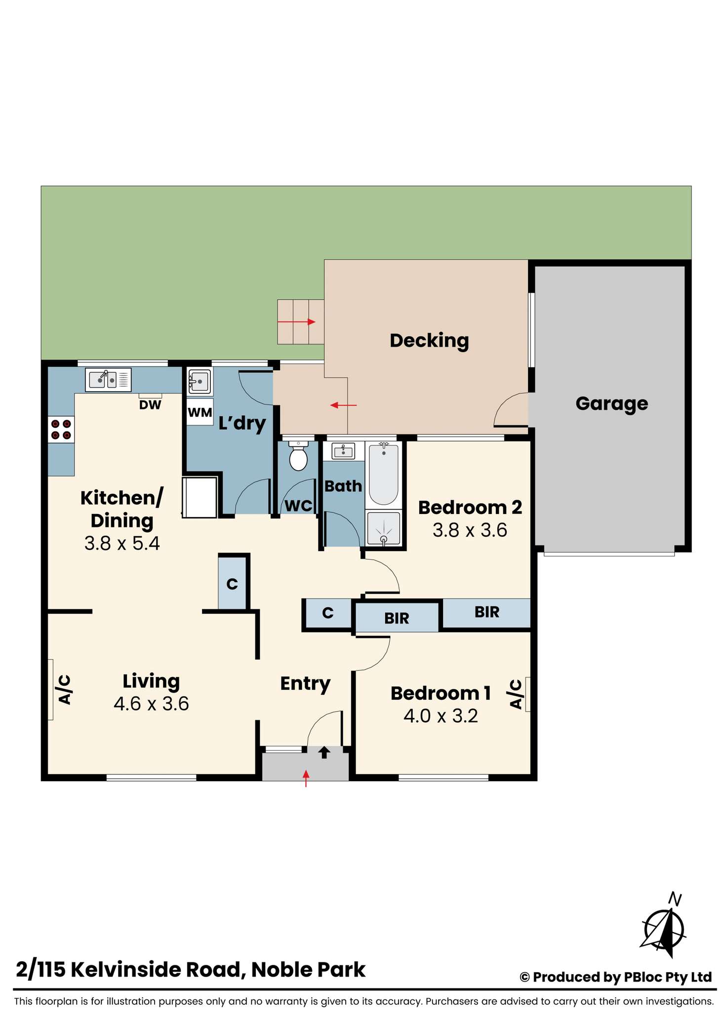 Floorplan of Homely unit listing, 2/115 Kelvinside Road, Noble Park VIC 3174