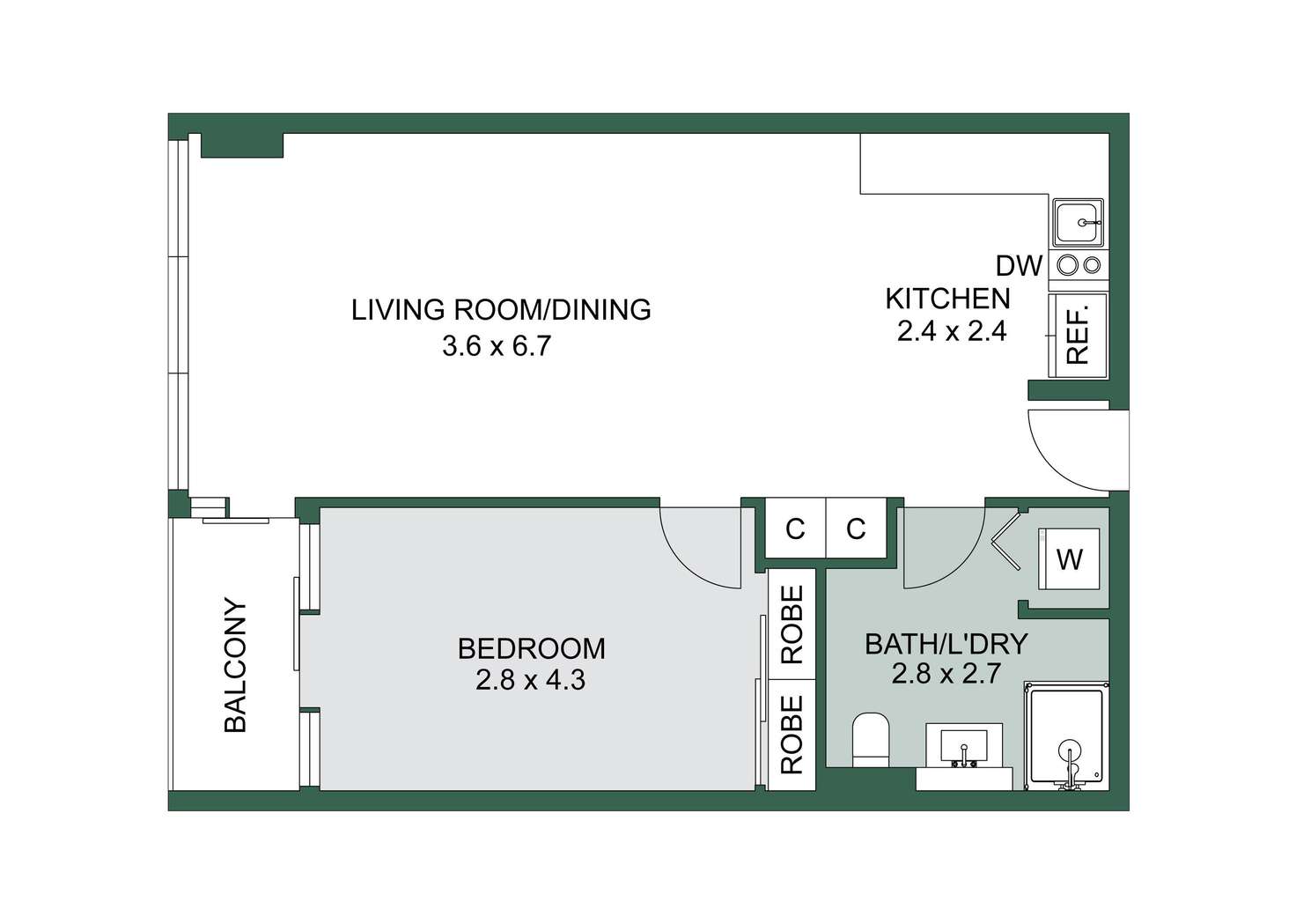 Floorplan of Homely apartment listing, 2313/250 Elizabeth Street, Melbourne VIC 3000