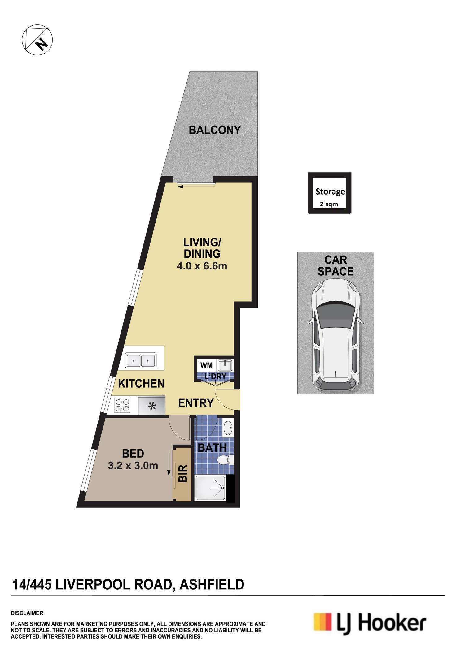 Floorplan of Homely apartment listing, 14/445-455 Liverpool Road, Ashfield NSW 2131