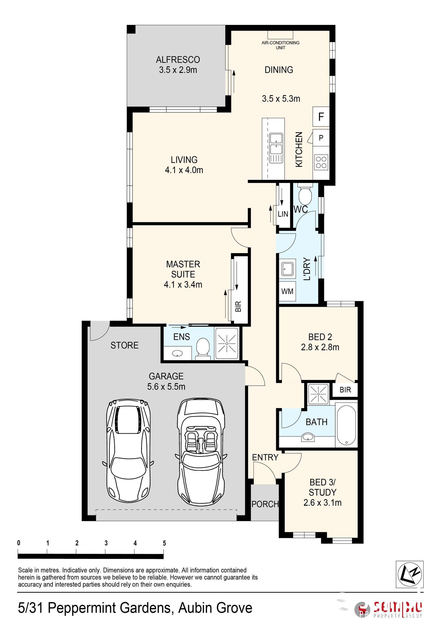 Floorplan of Homely villa listing, 5/31 Peppermint Gardens, Aubin Grove WA 6164