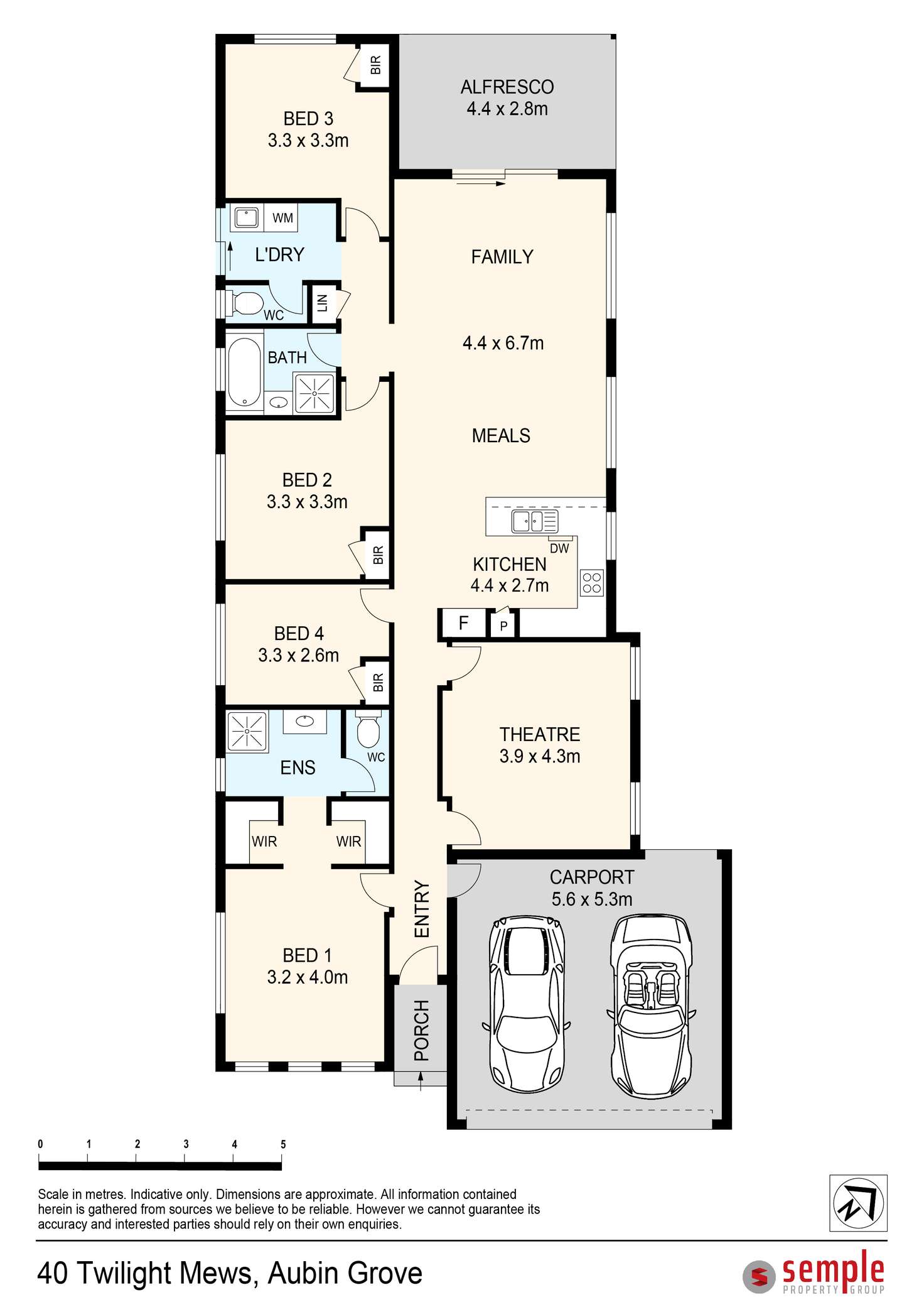 Floorplan of Homely house listing, 40 Twilight Mews, Aubin Grove WA 6164