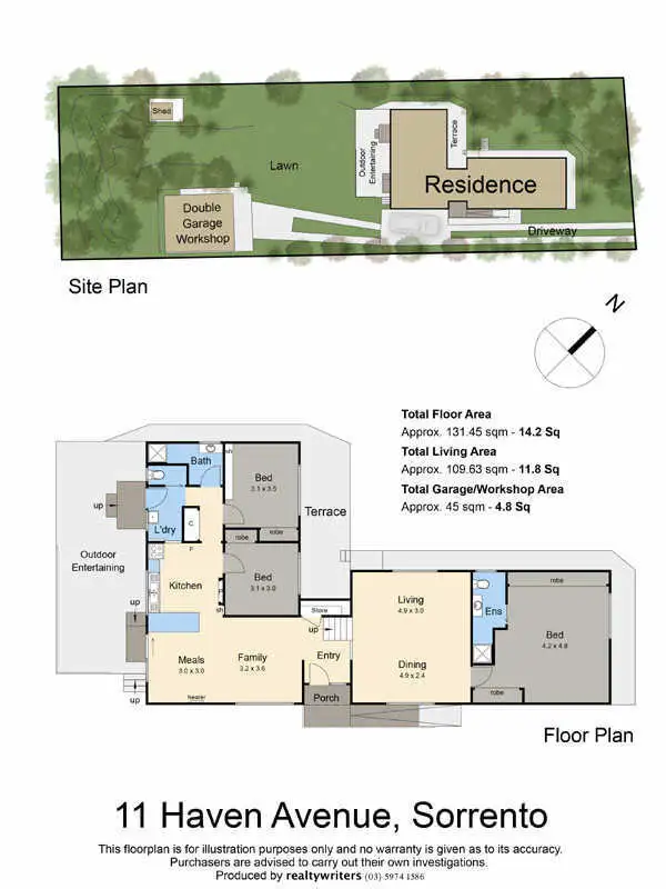 Floorplan of Homely house listing, 11 Haven Avenue, Sorrento VIC 3943