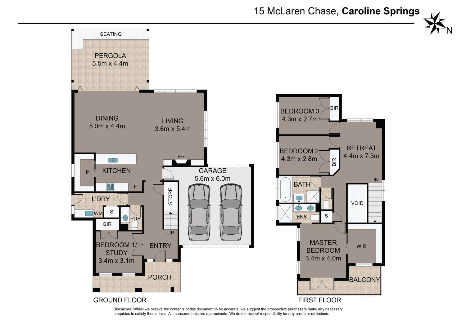 Floorplan of Homely house listing, 15 McLaren Chase, Caroline Springs VIC 3023