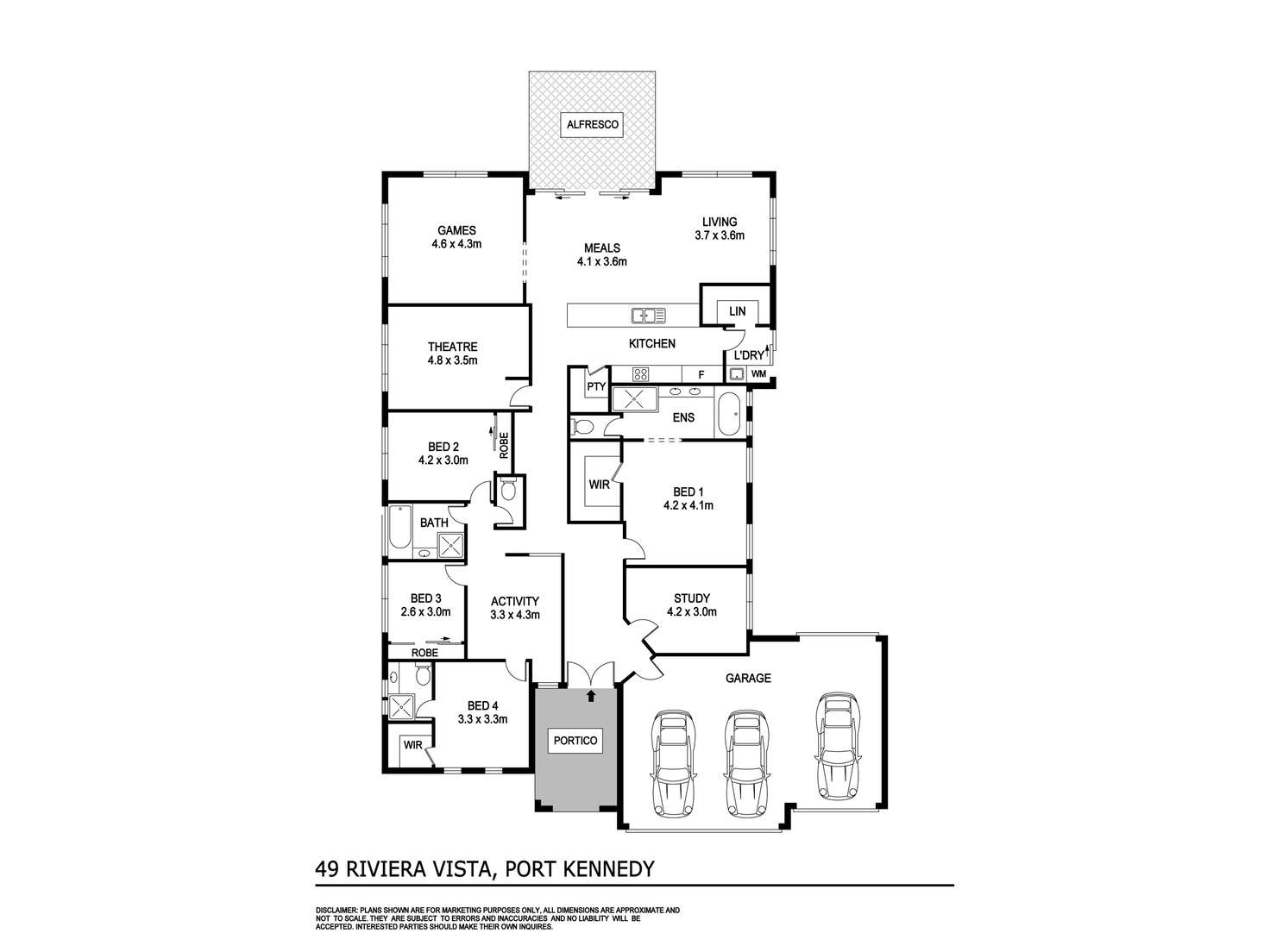 Floorplan of Homely house listing, 49 Riviera Vista, Port Kennedy WA 6172