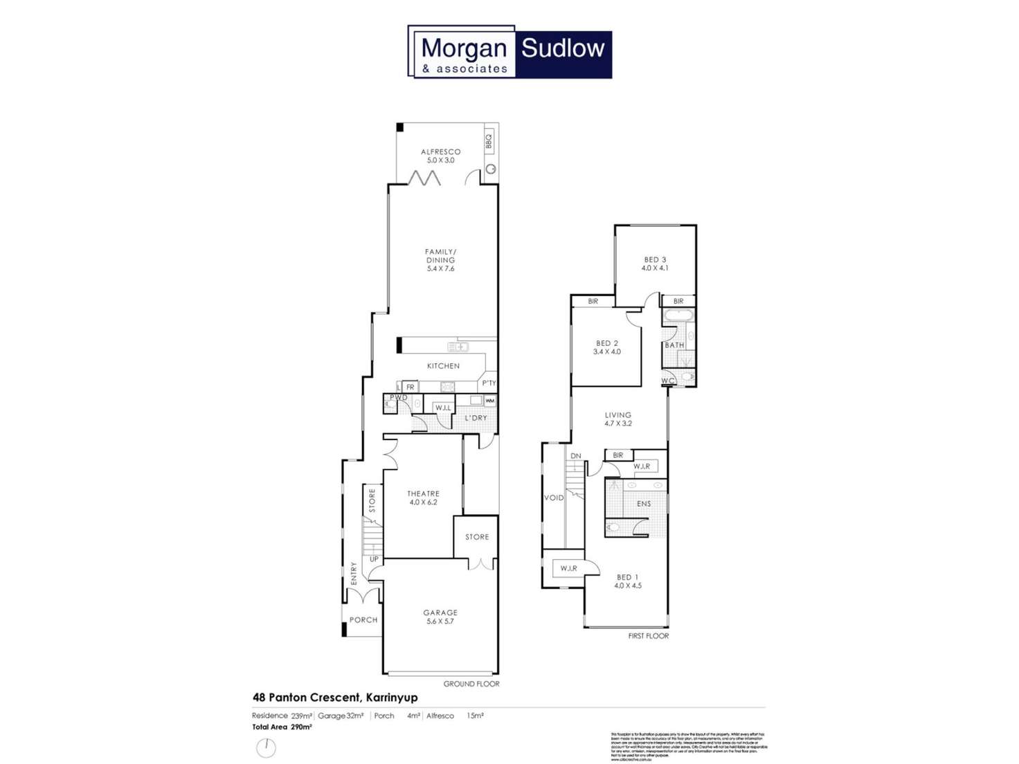Floorplan of Homely house listing, 48 Panton Crescent, Karrinyup WA 6018