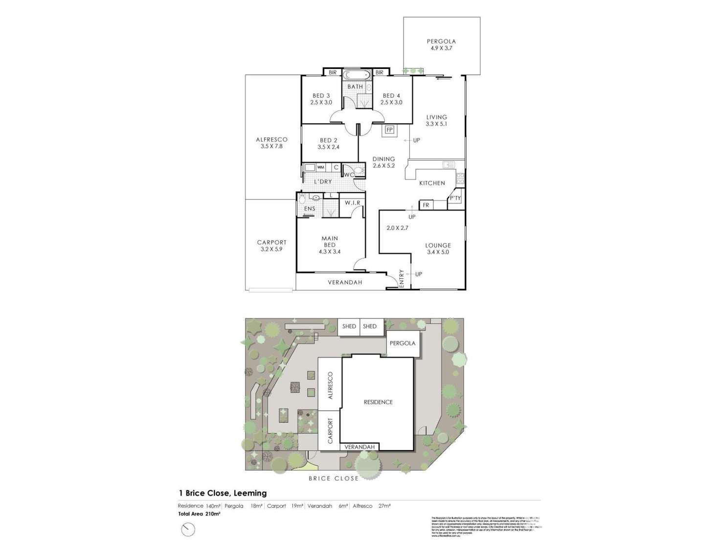 Floorplan of Homely house listing, 1 Brice Close, Leeming WA 6149