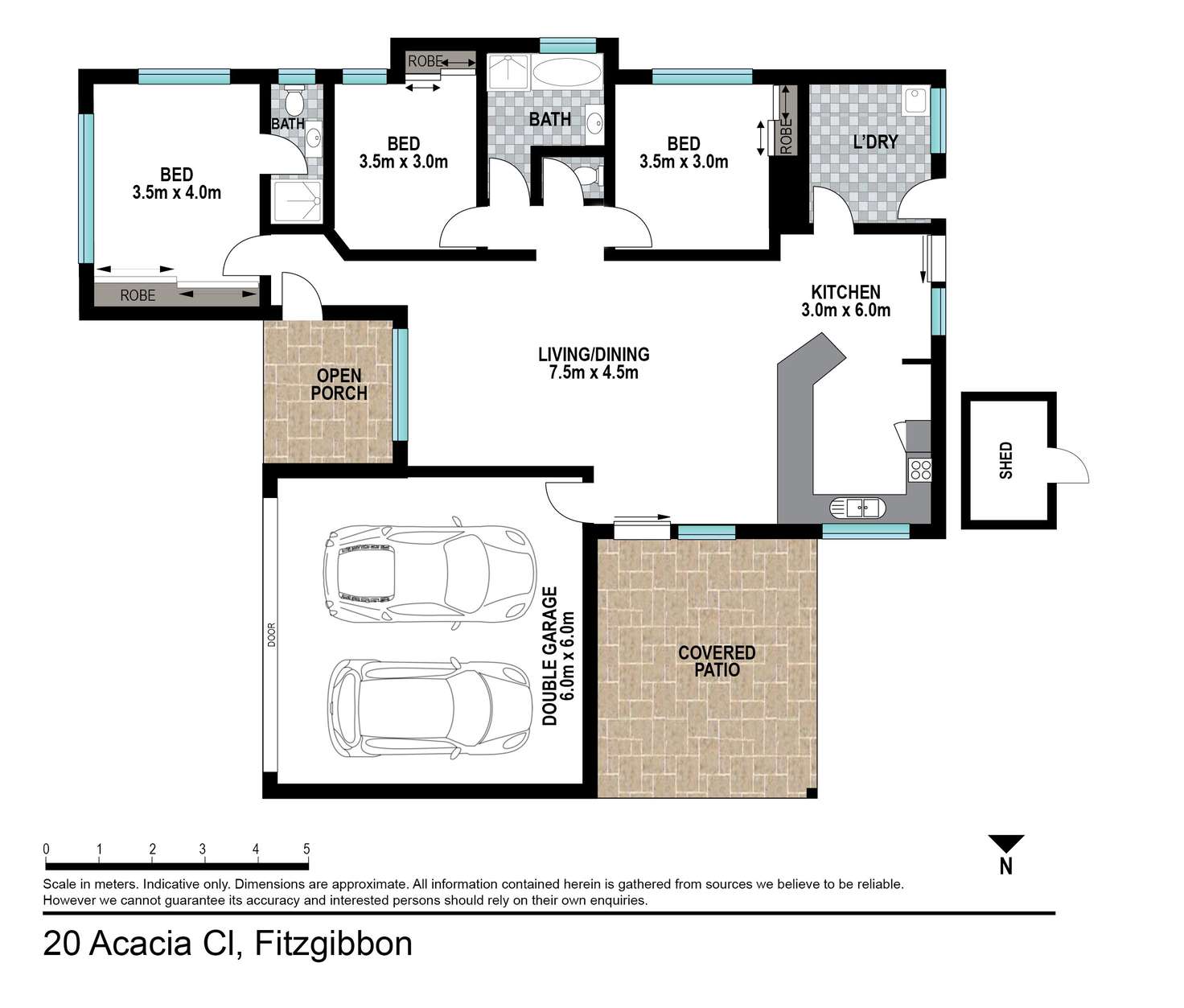Floorplan of Homely house listing, 20 Acacia Close, Fitzgibbon QLD 4018