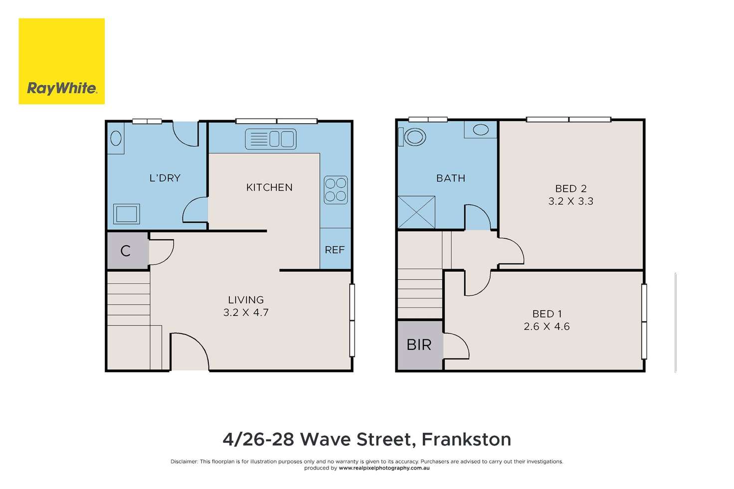 Floorplan of Homely unit listing, 4/26-28 Wave Street, Frankston VIC 3199