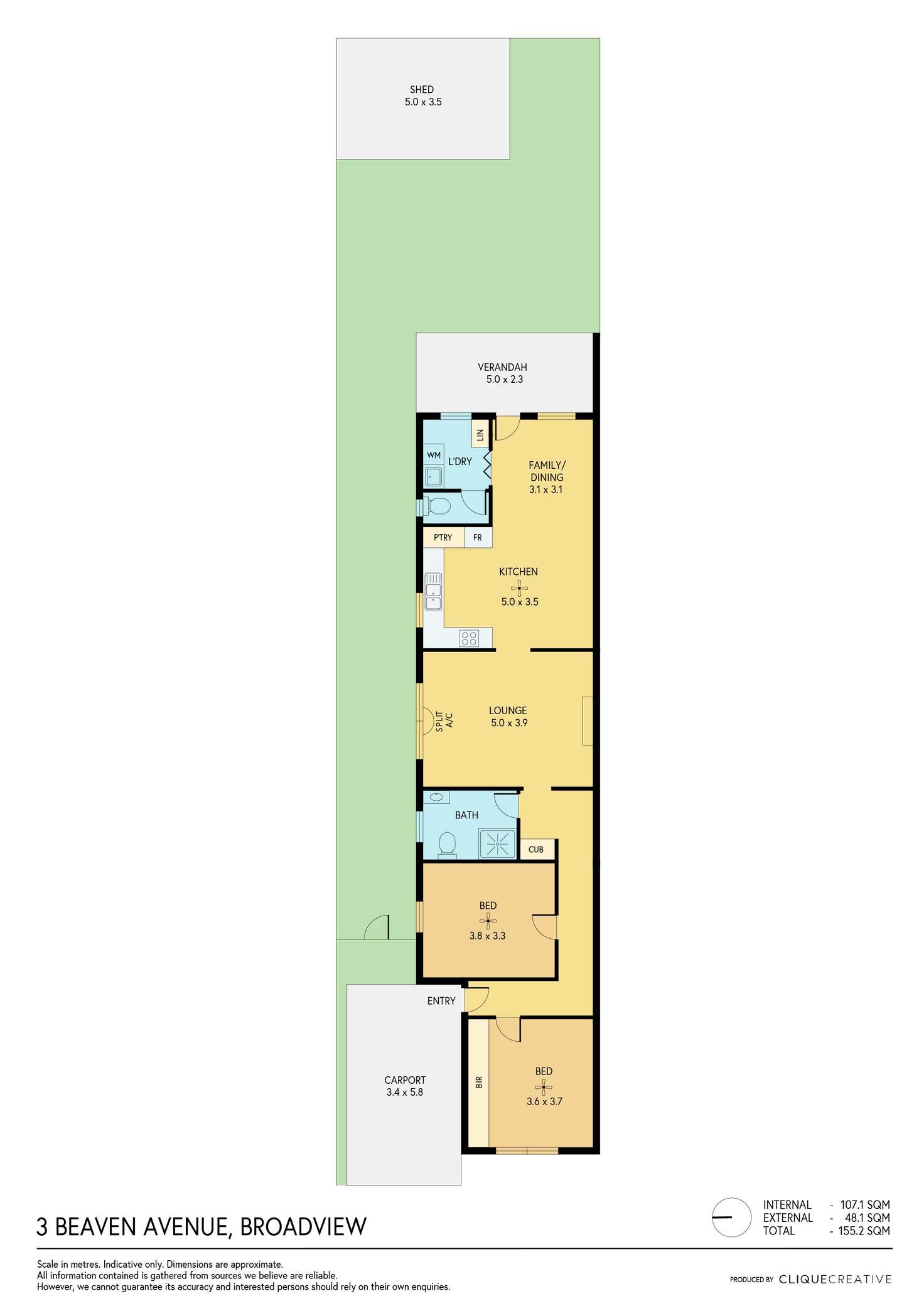 Floorplan of Homely house listing, 3 Beaven Avenue, Broadview SA 5083
