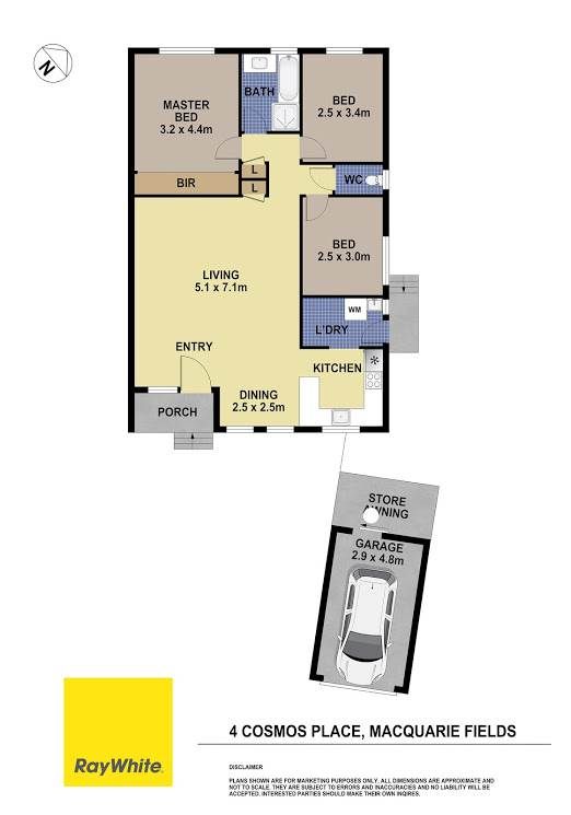 Floorplan of Homely house listing, 4 Cosmos Place, Macquarie Fields NSW 2564