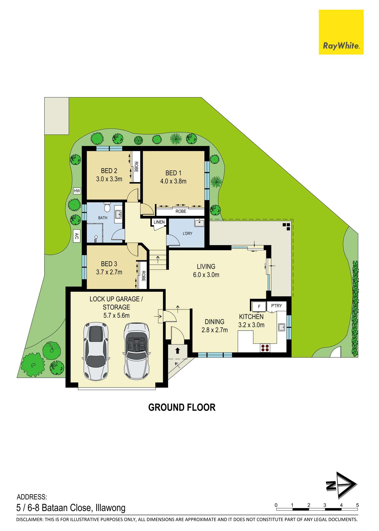 Floorplan of Homely villa listing, 5/6-8 Bataan Close, Illawong NSW 2234