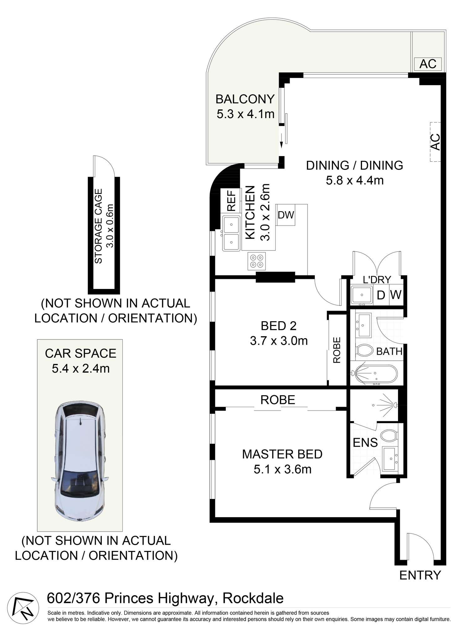 Floorplan of Homely apartment listing, 602/376 Princes Highway, Rockdale NSW 2216