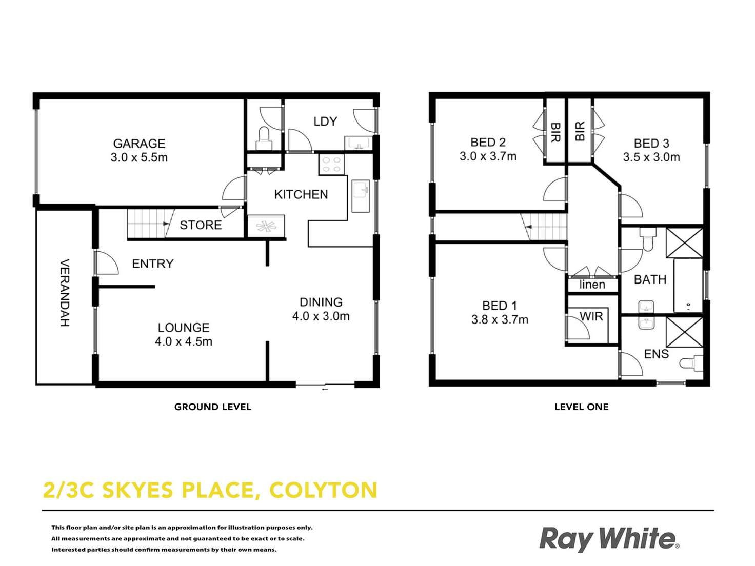 Floorplan of Homely townhouse listing, 2/3C Sykes Place, Colyton NSW 2760