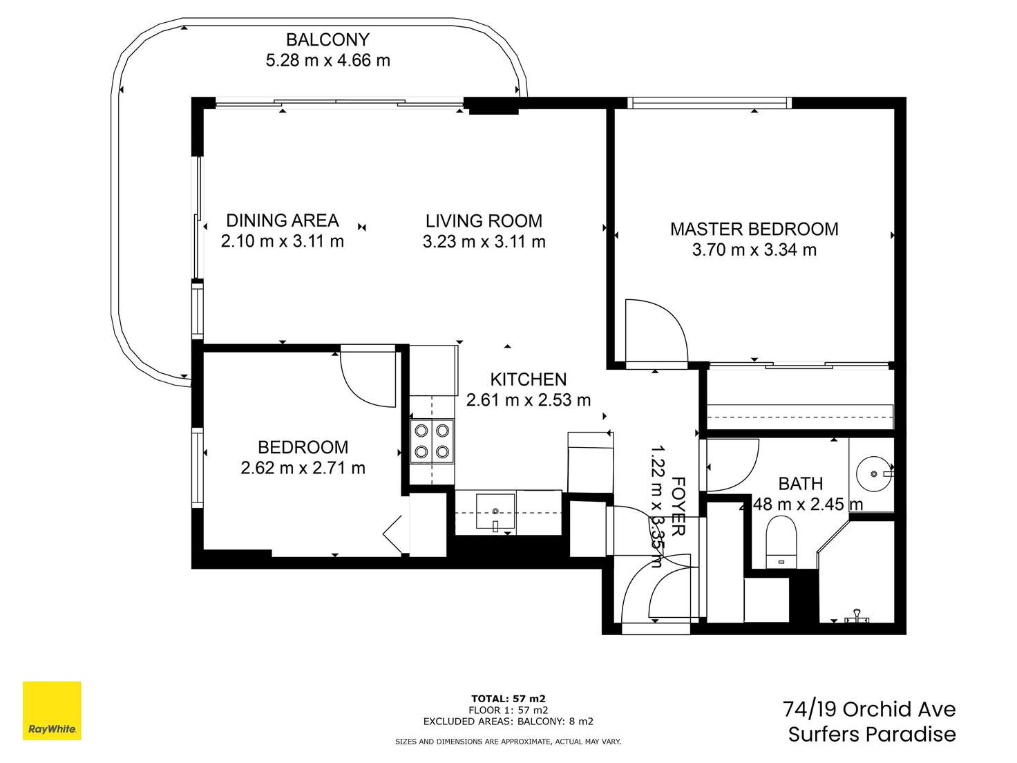Floorplan of Homely apartment listing, 71&74/19 Orchid Avenue, Surfers Paradise QLD 4217