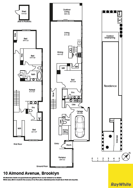 Floorplan of Homely townhouse listing, 10 Almond Avenue, Brooklyn VIC 3012