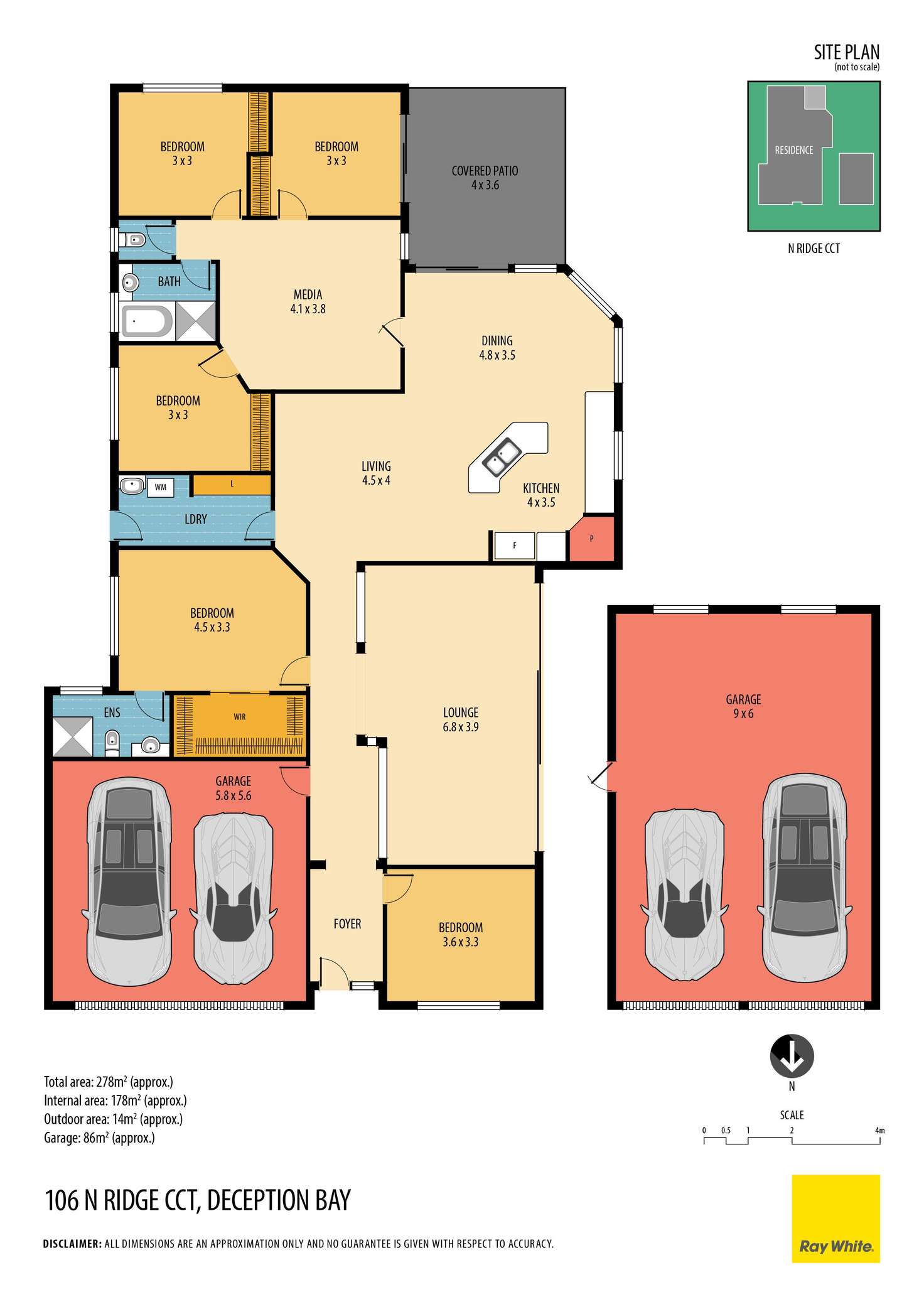 Floorplan of Homely house listing, 106 North Ridge Circuit, Deception Bay QLD 4508