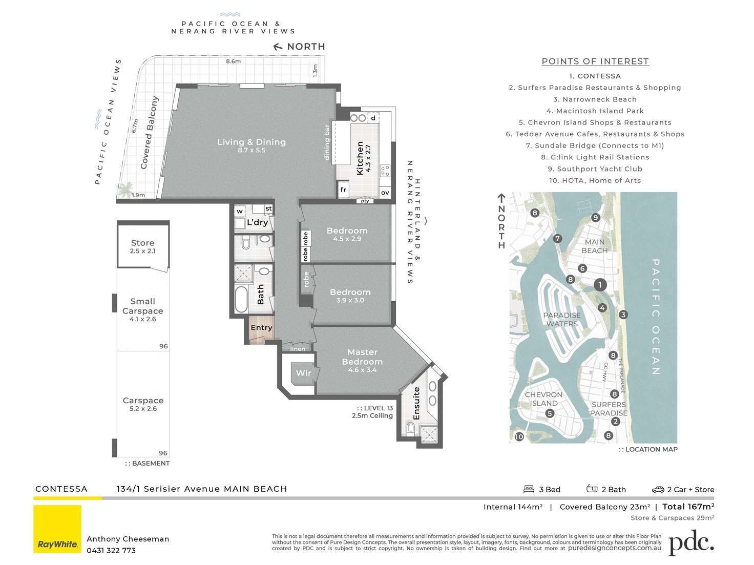 Floorplan of Homely apartment listing, 134/1 Serisier Avenue, Main Beach QLD 4217