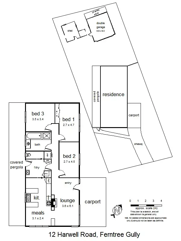 Floorplan of Homely house listing, 12 Harwell Rd, Ferntree Gully VIC