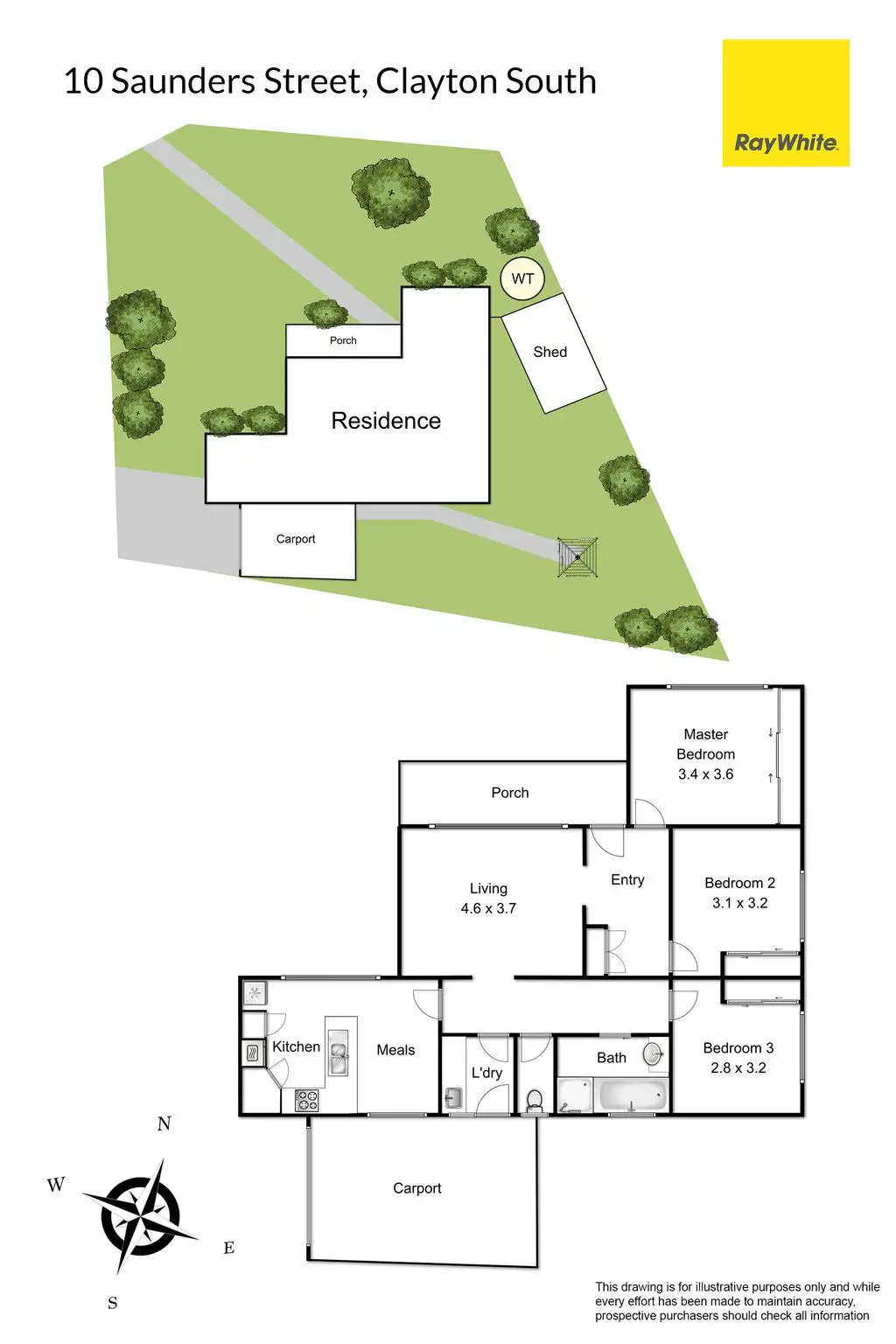 Floorplan of Homely house listing, 10 Saunders Street, Clayton South VIC 3169