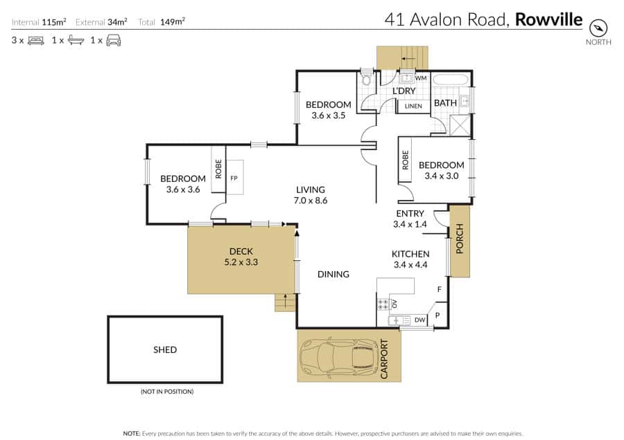 Floorplan of Homely house listing, 41 Avalon Road, Rowville VIC 3178