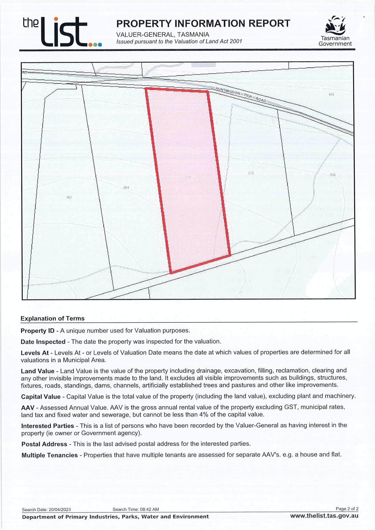 Floorplan of Homely residentialLand listing, LOT 3, 570 Huntingdon Tier Road, Bagdad TAS 7030