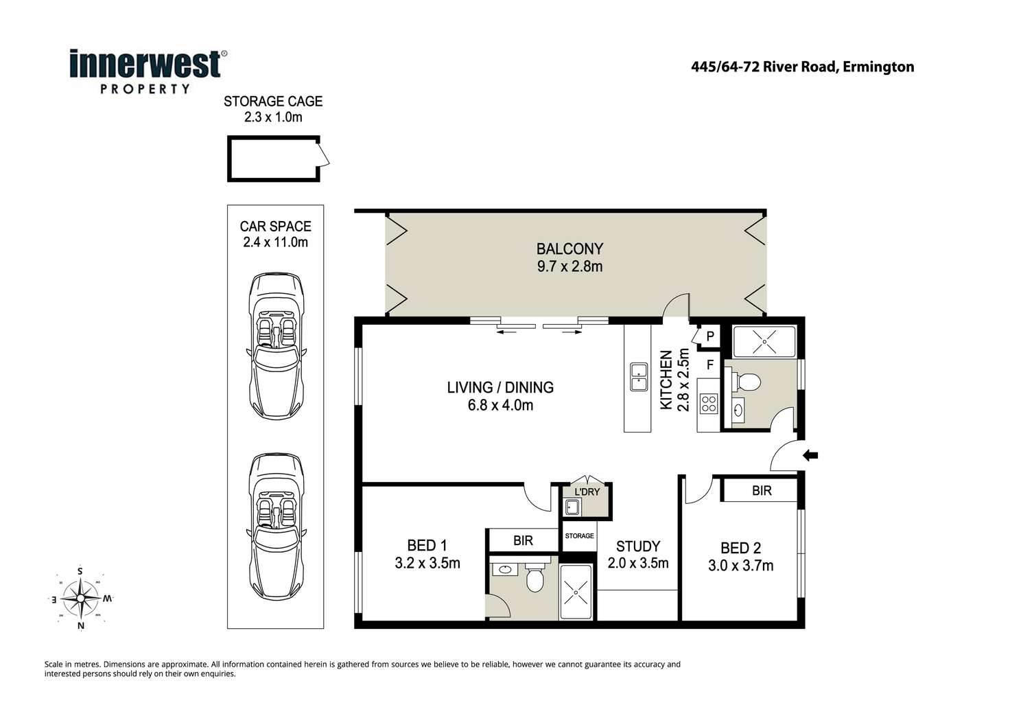 Floorplan of Homely apartment listing, 445/64 River Road, Ermington NSW 2115