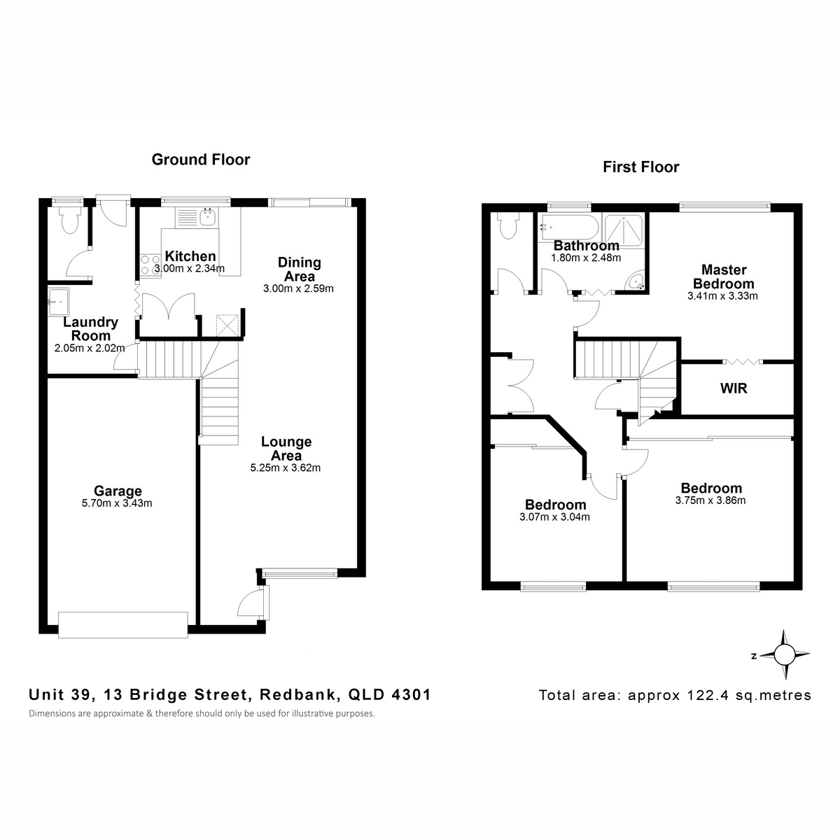 Floorplan of Homely townhouse listing, 39/13 Bridge Street, Redbank QLD 4301