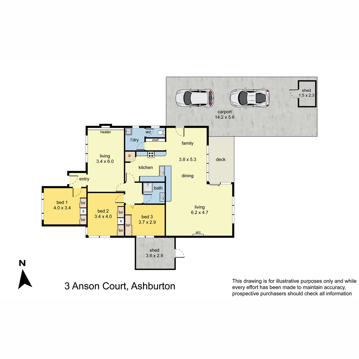 Floorplan of Homely house listing, 3 Anson Court, Ashburton VIC 3147