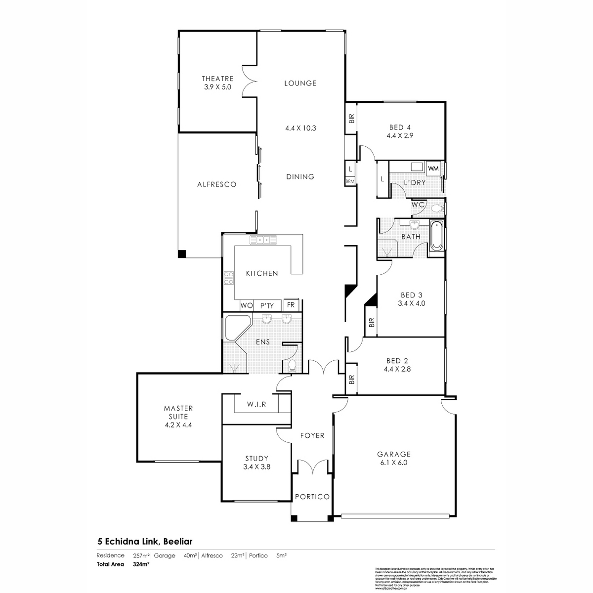 Floorplan of Homely house listing, 5 Echidna Link, Beeliar WA 6164