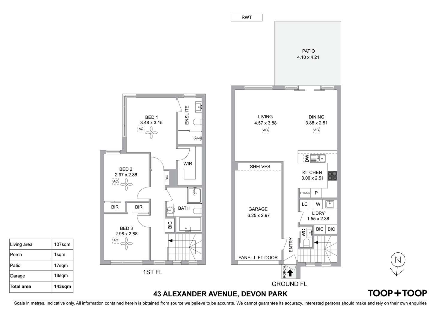 Floorplan of Homely townhouse listing, 43 Alexander Avenue, Devon Park SA 5008
