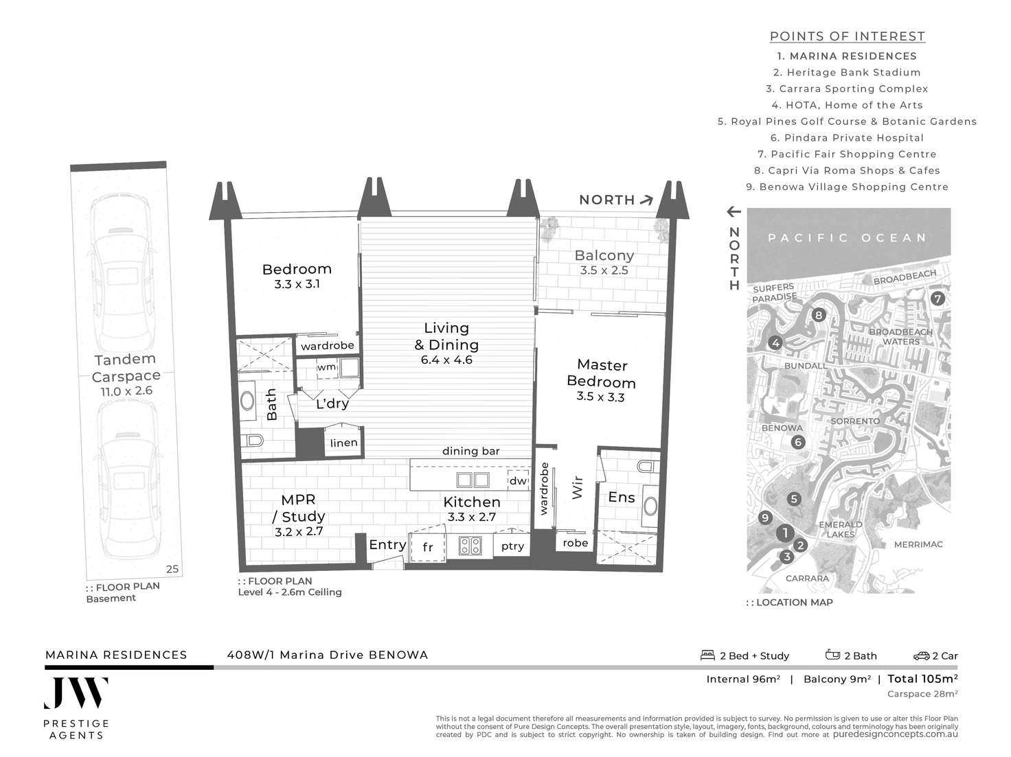Floorplan of Homely apartment listing, 408W/1 Marina Drive, Benowa QLD 4217