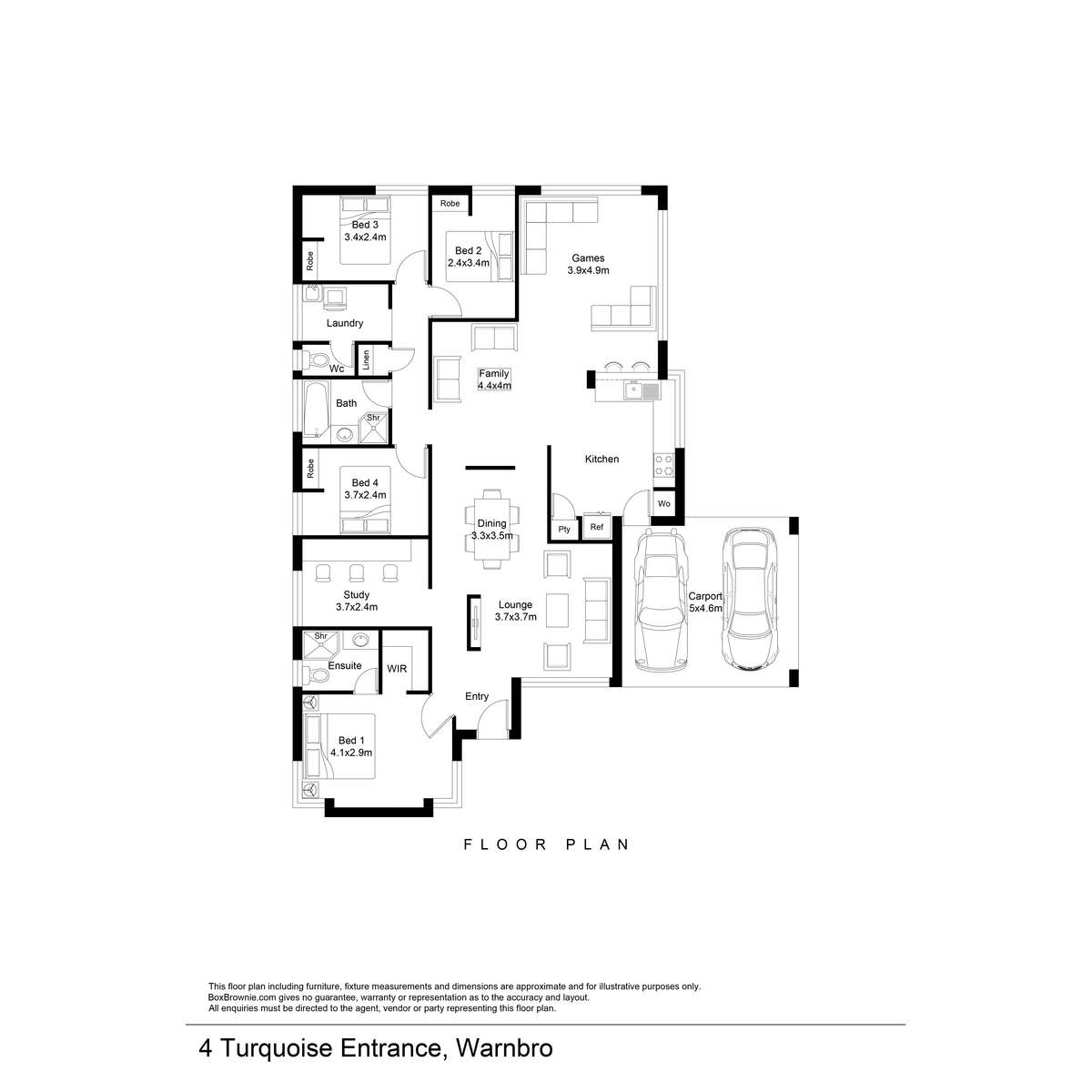 Floorplan of Homely house listing, 4 Turquoise Entrance, Warnbro WA 6169