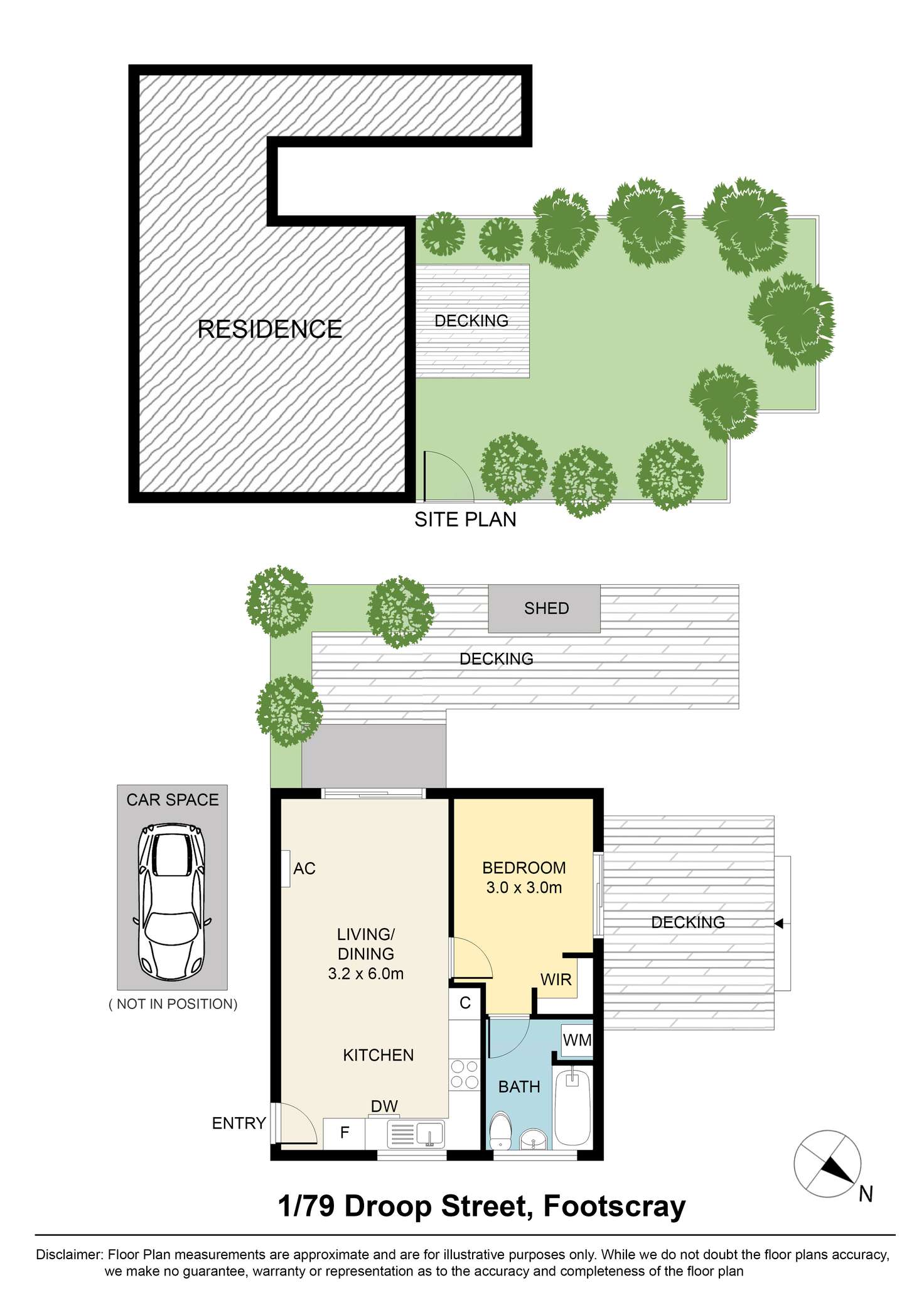 Floorplan of Homely apartment listing, 1/79 Droop Street, Footscray VIC 3011