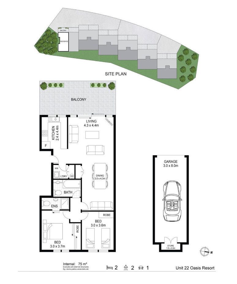 Floorplan of Homely apartment listing, ID:21094468/24 Scott Street, Byron Bay NSW 2481