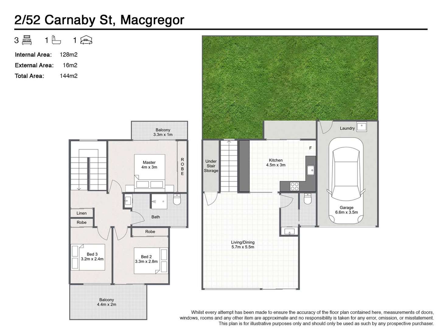 Floorplan of Homely townhouse listing, 2/52 Carnaby Street, Macgregor QLD 4109